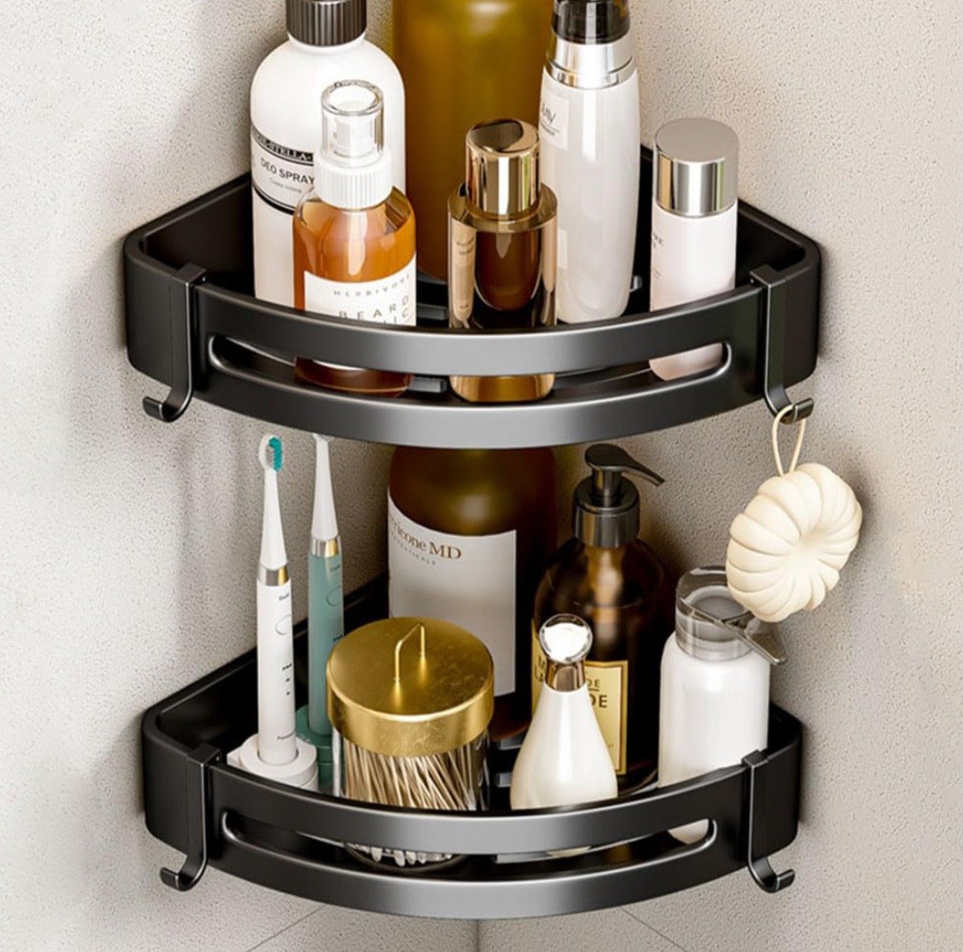 2PCS Corner Shower Shelf Self Adhesive