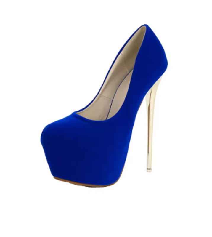 Waterproof Blue High Heels