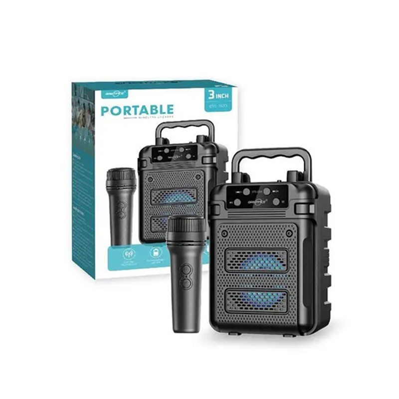 GTS-2333 Bluetooth Speaker With Wireless Mic – Portable Hi-Fi Sound System