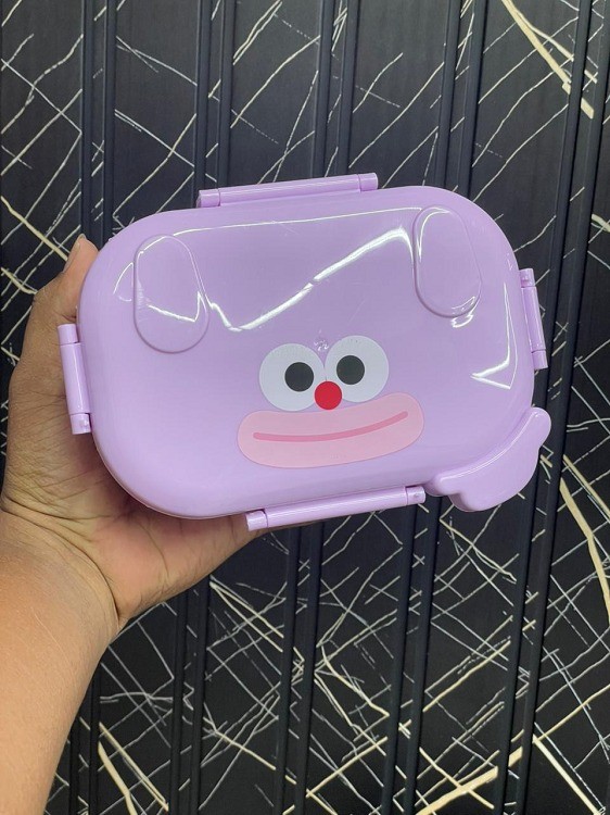 Face Pattern Lunch Box – Cute Kids Food Storage Container