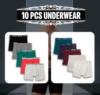 10 Pcs Pack Men's underwear boxer with three variations
