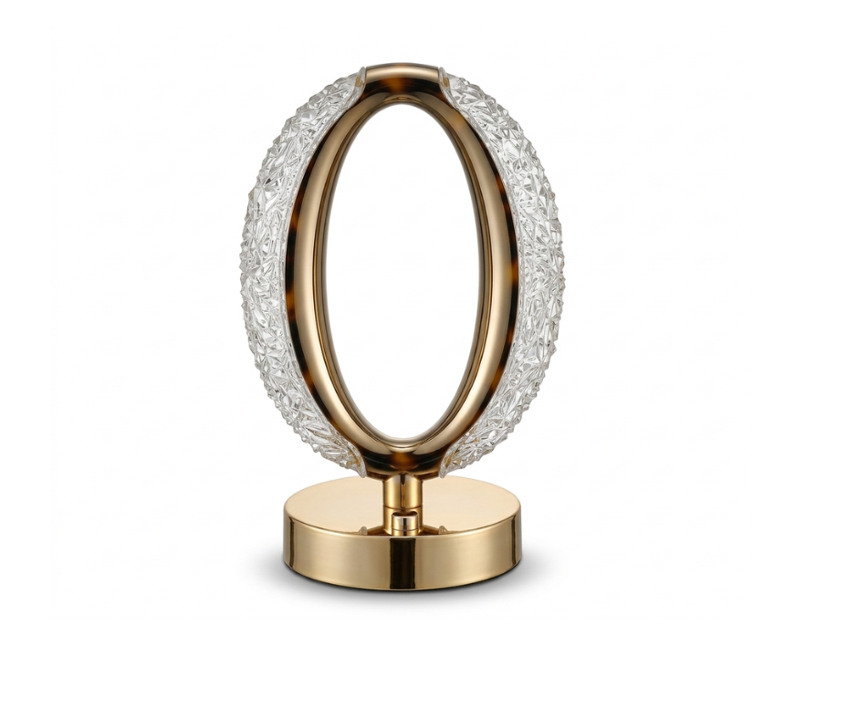 Diamond Crystal Oval Shaped Rechargeable Table Lamp | LED Touch Night Light