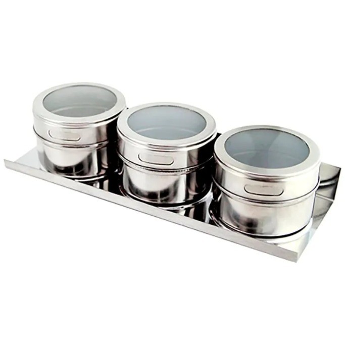 3 Pcs Magnetic Spice Bottle Set