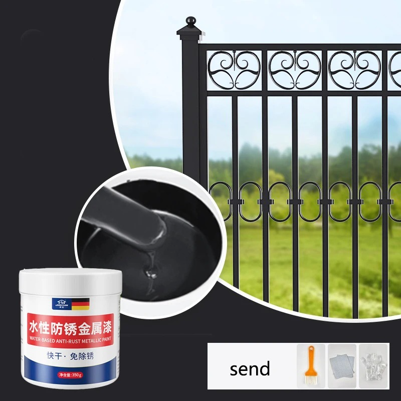 Water-based Metal Rust Remover Metallic Paint - BLACK