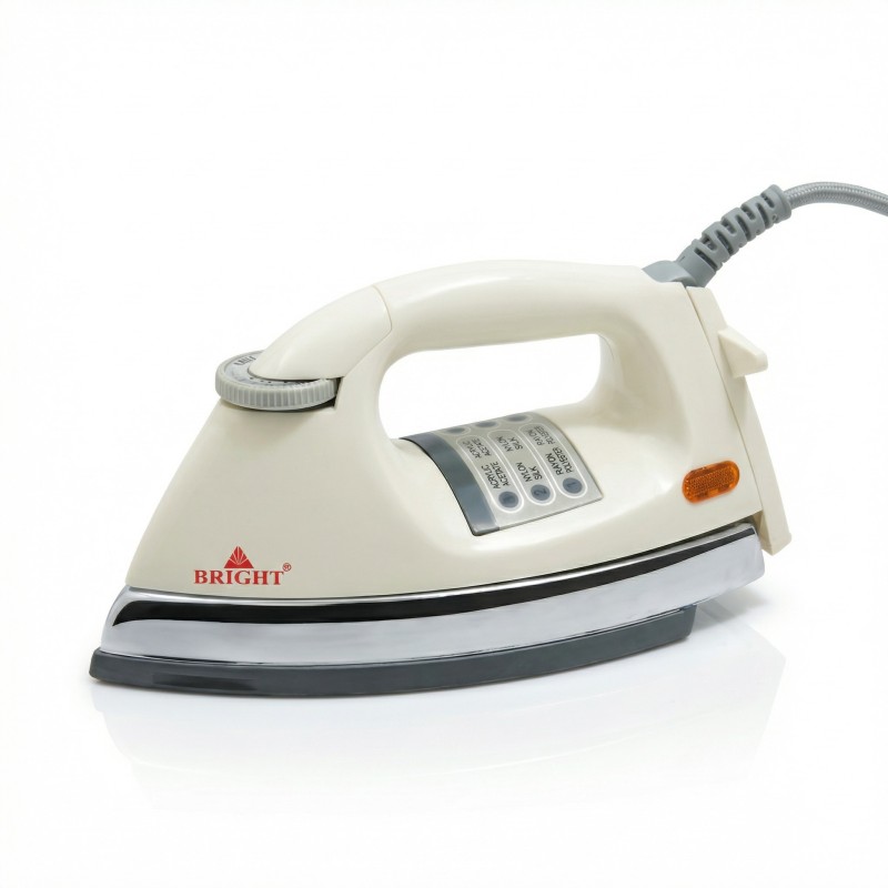 Bright BR-1266 Heavy Weight Electric Dry Iron - 1200W High Performance Non-Stick Soleplate