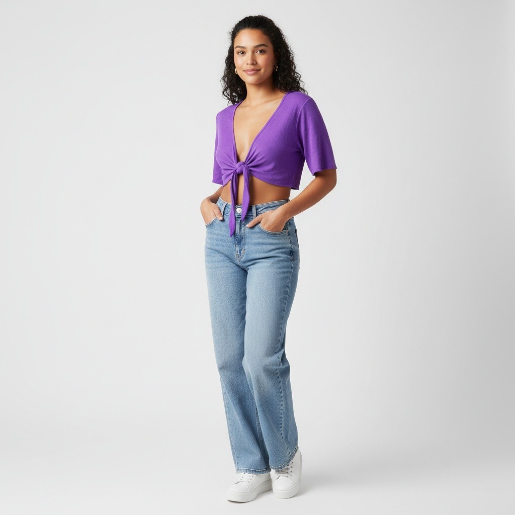 Front Tie Crop Top