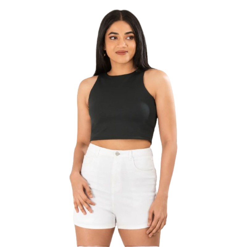 SLEEVELESS PONTE TOP