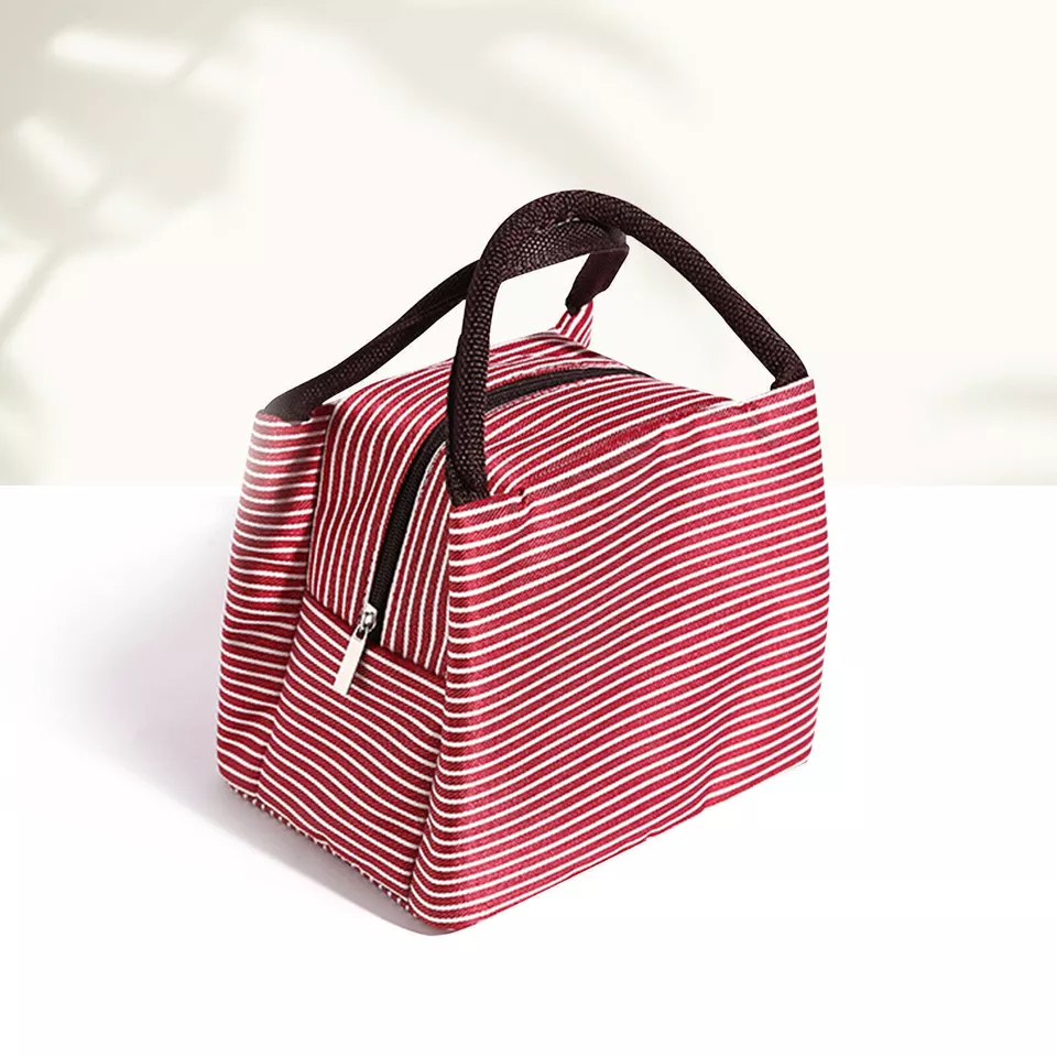 Striped Pattern Lunch Bag