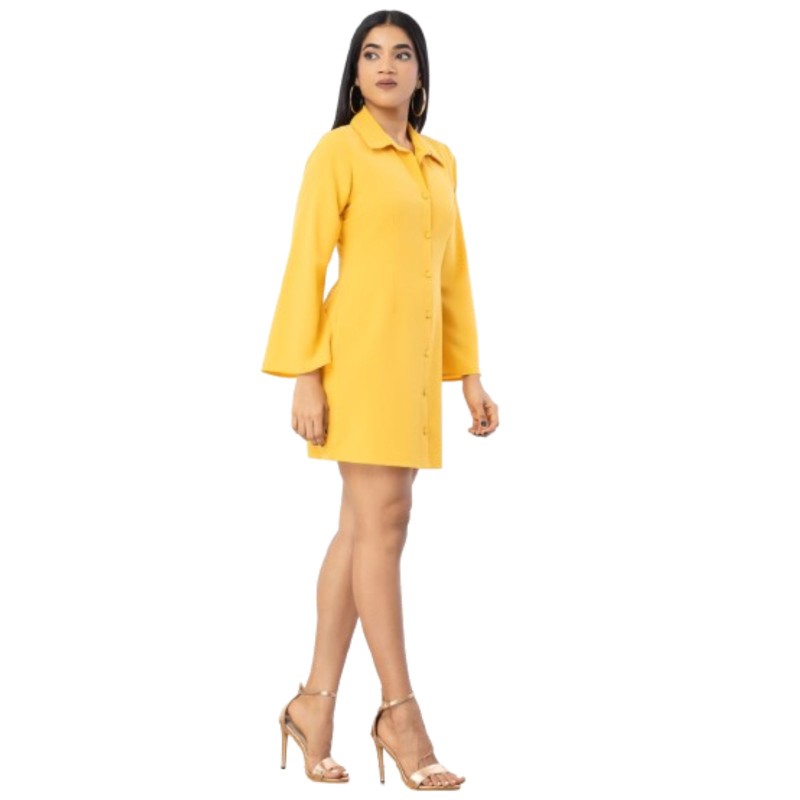 Split Sleeve Shirt Dress