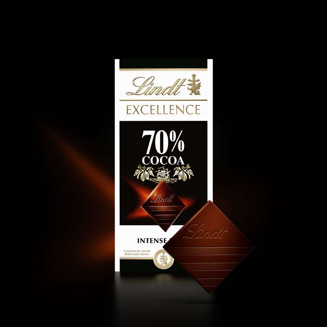 Lindt 70% Cocoa Intense Dark 100G