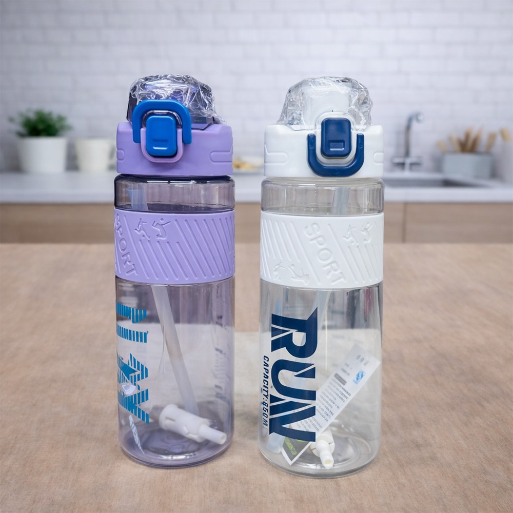 Sport Plastic Water Bottle – BPA-Free Leakproof Reusable Gym & Fitness Hydration Bottle