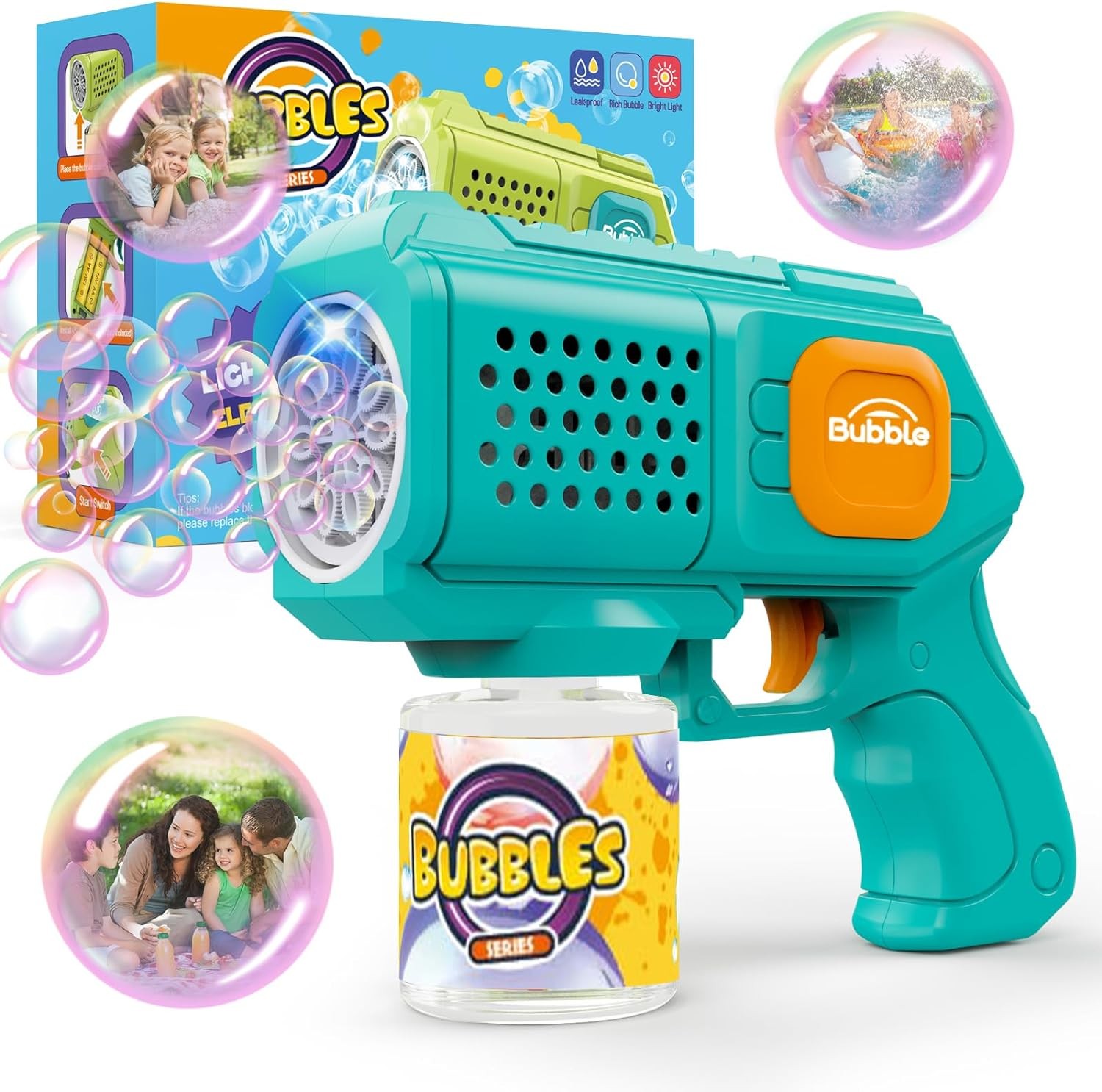 Cartoon Character Bubble Gun – Kids Automatic Bubble Blower Toy