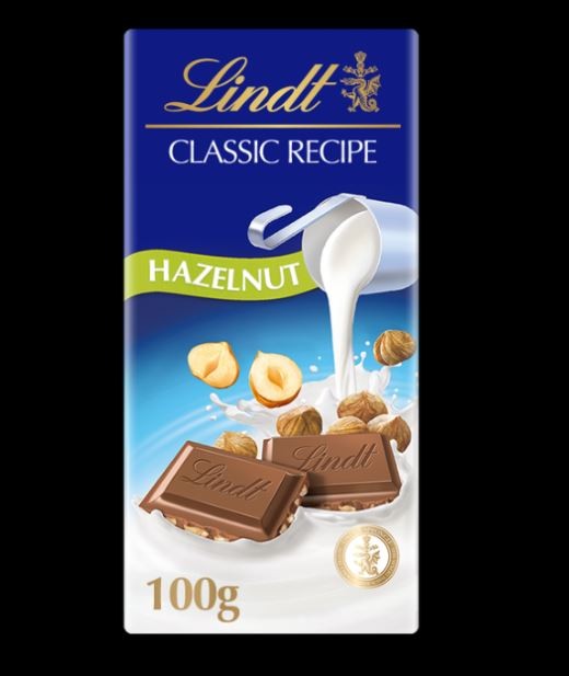 Lindt Classic Recipe Hazelnut Bar 100G