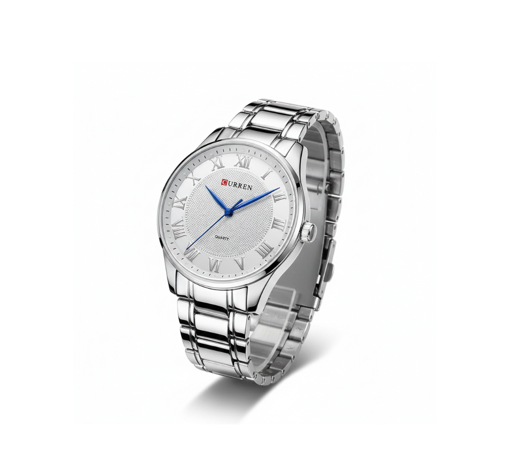 Curren Classic Silver Men’s Watch | Elegant Stainless Steel Analog Watch