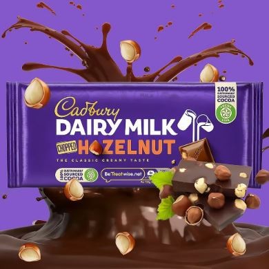 Cadbury Chopped Hazelnut Bar 95G