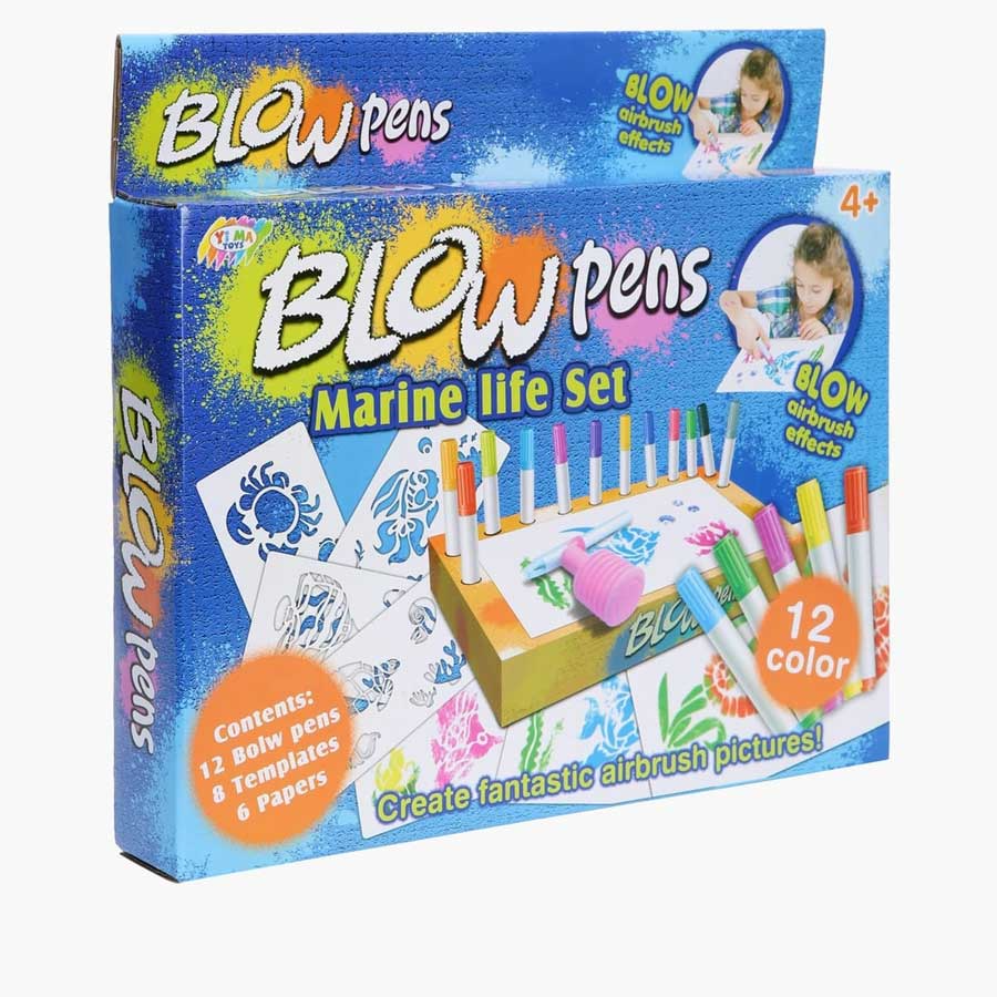 12 Colour Magic Blow Pen