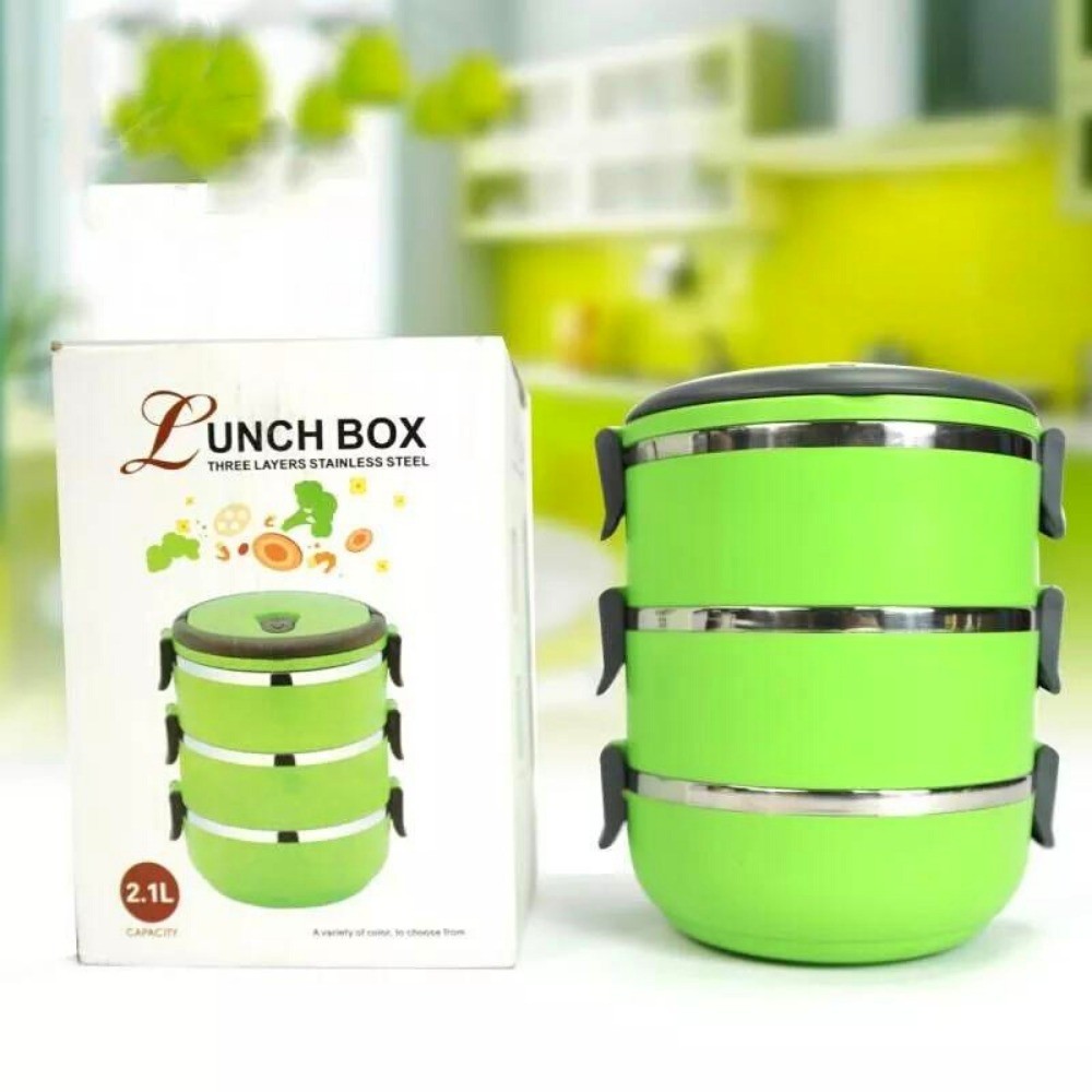 Portable 3-Tier Lunch Box with Food Warmer