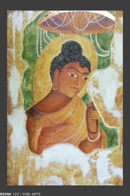 Lord buddha wall painting